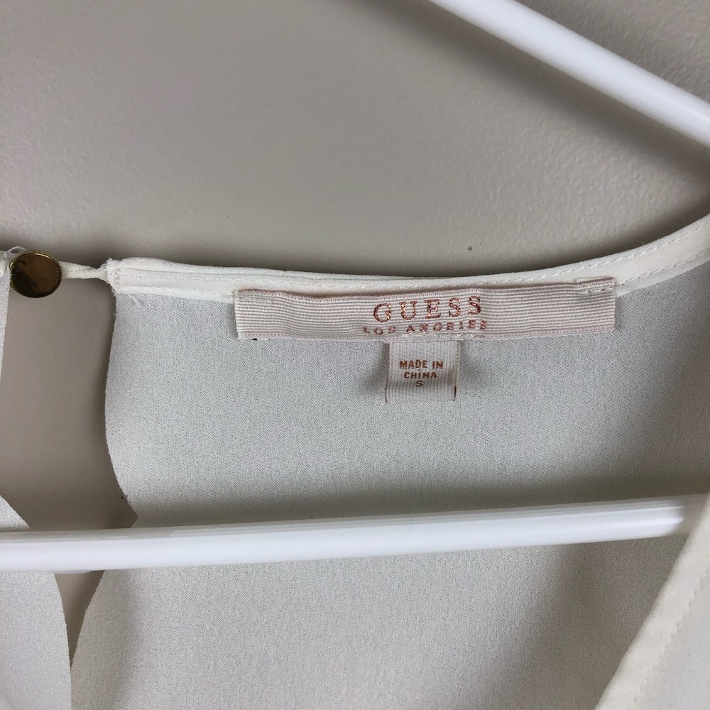 GUESS Open Back Cropped Long Sleeve Top - Picture 4 of 7